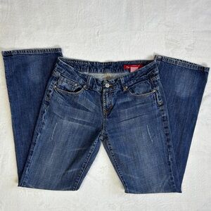 Seven 7 Regular Boot Cut Cotton Faded Blue Jeans‎